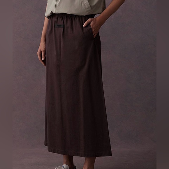 Fear of God Essentials Women's Plum Long Skirt - Picture 2 of 5